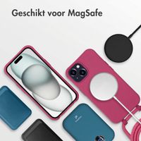 imoshion Color Backcover met afneembaar koord met MagSafe Apple iPhone 15 - Raspberry