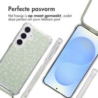 imoshion Design hoesje met koord Samsung Galaxy S25 - Smoke Green Flowers