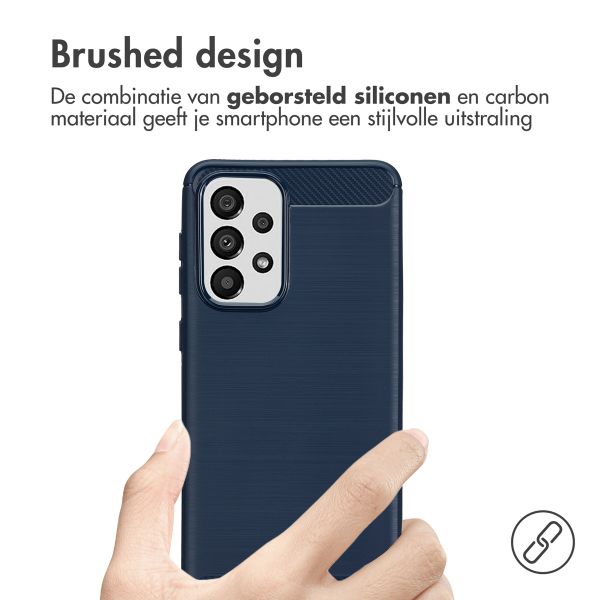 imoshion Brushed Backcover Samsung Galaxy A33 - Donkerblauw