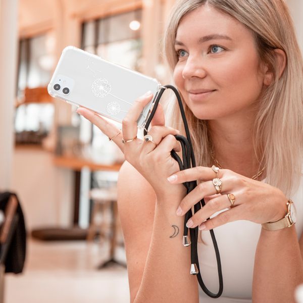 imoshion Design hoesje met koord Apple iPhone Xr - Paardenbloem - Wit