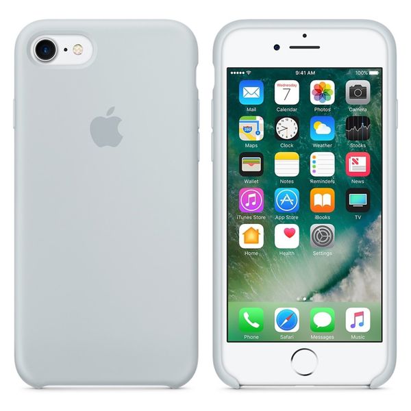 Apple Silicone Backcover Apple iPhone SE (2022 / 2020) / 8 / 7 - Mist Blue