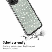 imoshion Design hoesje Apple iPhone 12 (Pro) - Smoke Green Flowers