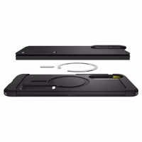 Spigen Tough Armor Backcover MagSafe Samsung Galaxy S25 Edge - Zwart