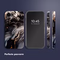 Selencia Vivid Backcover met MagSafe Apple iPhone 16e - Chic Marble Black