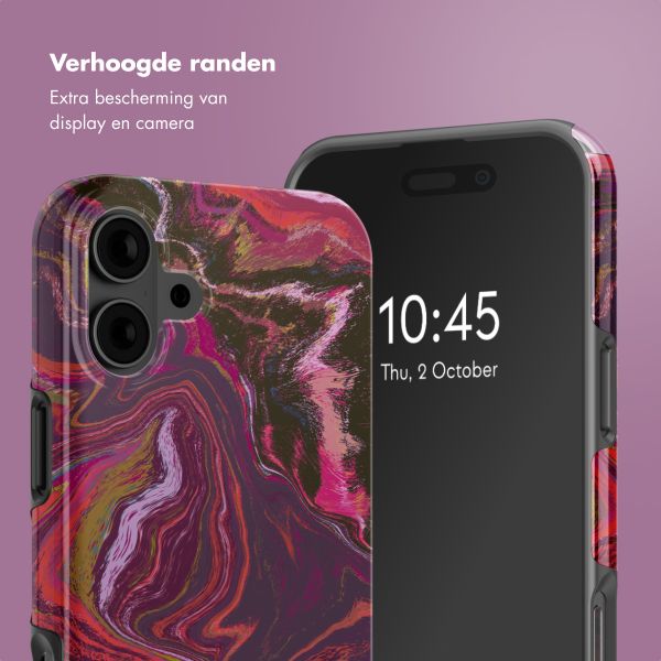 Selencia Vivid Backcover met MagSafe Apple iPhone 16 - Marble Purple