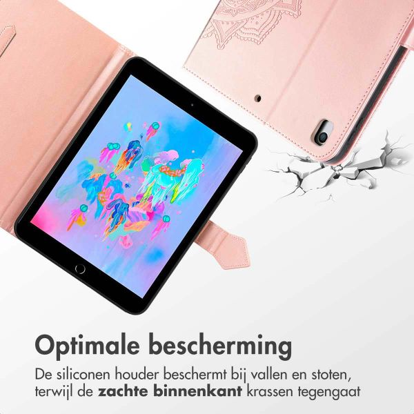 imoshion Mandala Bookcase Apple iPad 9 (2021) 10.2 inch / iPad 8 (2020) 10.2 inch / iPad 7 (2019) 10.2 inch - Rose Gold