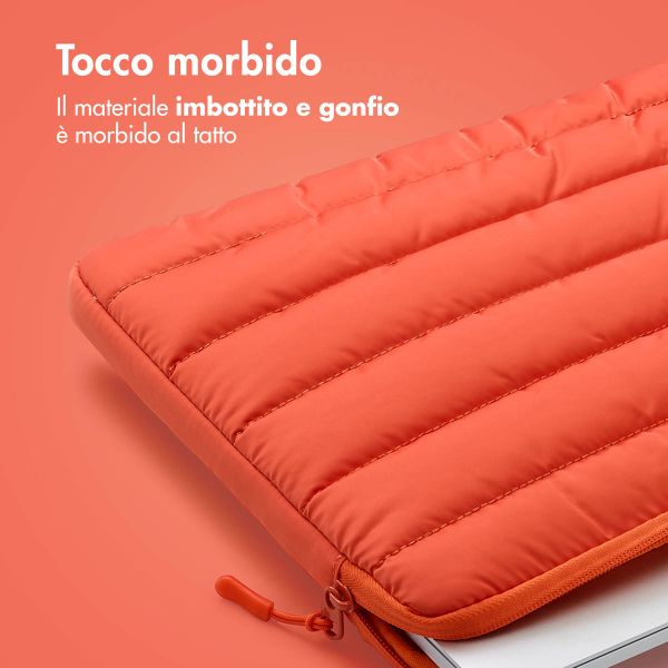 imoshion Puffer Laptop hoes 13-14 inch - Laptopsleeve - Apricot Crush Orange