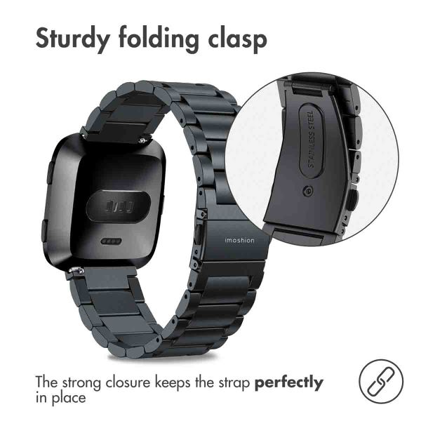 imoshion Stalen bandje Fitbit Versa / Versa 2 / Versa Lite - Zwart