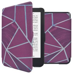 imoshion Design Slim Hard Case Sleepcover Kobo Clara 2E / Tolino Shine 4 - Bordeaux Graphic