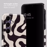 Selencia Vivid Backcover Samsung Galaxy S24 FE - Art Wave Black