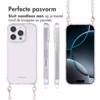 imoshion Backcover met koord + armband iPhone 16 Pro - Parels Hartjes