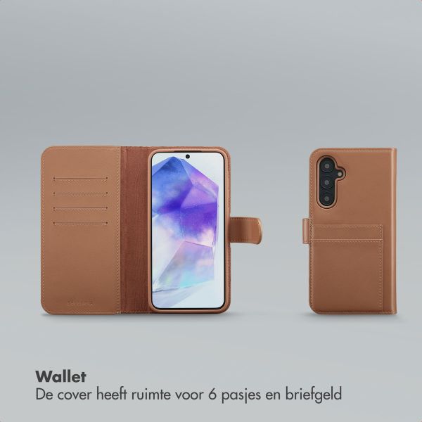 Selencia Olyn Uitneembare Bookcase met MagSafe Samsung Galaxy A55 - Bruin