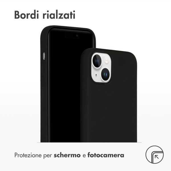 Accezz Liquid Silicone Backcover Apple iPhone 15 Plus - Zwart