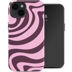 Selencia Vivid Case Apple iPhone 14 - Wavy Swirl Pink Plum