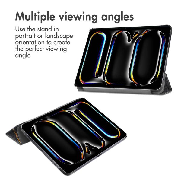imoshion Design Trifold Case Apple iPad Pro 11 (2025) M5 / (2024) M4 - Black Marble