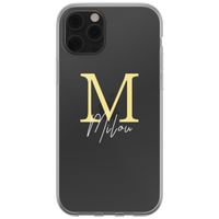 Gepersonaliseerd hoesje met letter Apple iPhone 12 (Pro) - Transparant