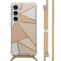 imoshion Design hoesje met koord Samsung Galaxy S24 - Beige Graphic