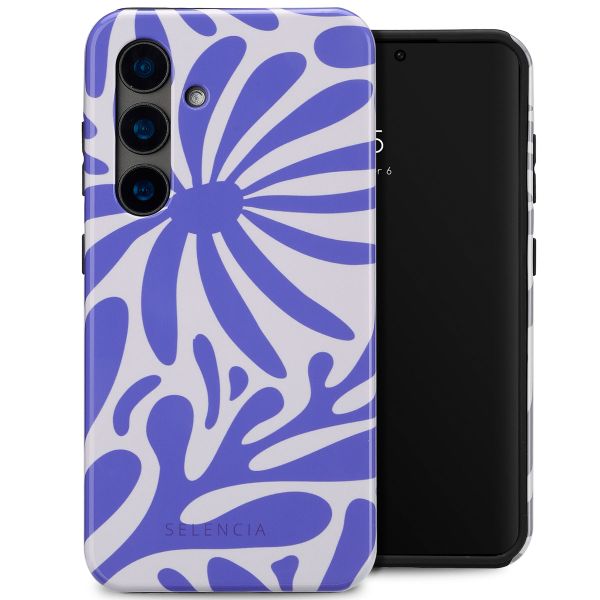 Selencia Vivid Tough Backcover Samsung Galaxy S24 - Modern Bloom Sapphire Blue