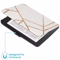 imoshion Design Slim Hard Case Bookcase Kobo Clara 2E / Tolino Shine 4 - White Graphic