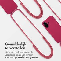 imoshion Color Backcover met afneembaar koord MagSafe Apple iPhone 16 - Raspberry