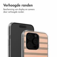imoshion Design hoesje Apple iPhone 16 Pro - Striped peach reverse