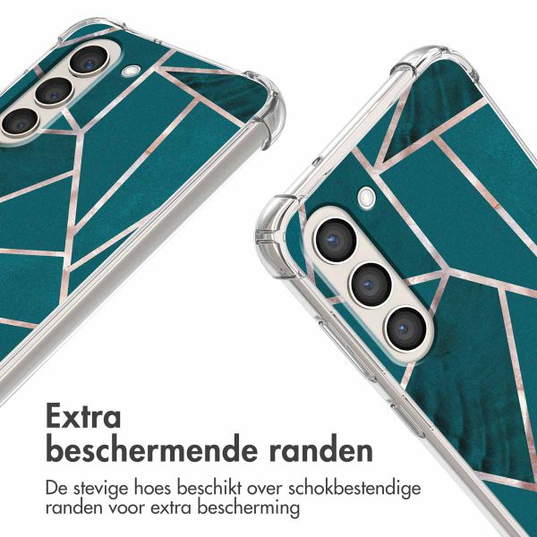 imoshion Design hoesje met koord Samsung Galaxy S23 Plus - Petrol Green Graphic