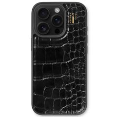 iDeal of Sweden Vegan Leather Backcover Apple iPhone 16 Pro - Black Croco