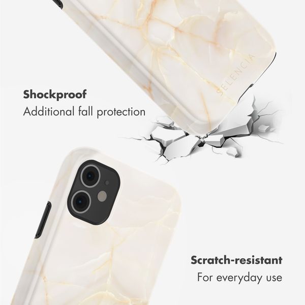 Selencia Vivid Back Cover Apple iPhone 11 - Golden Beige Marble