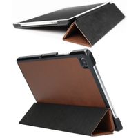 Selencia Nuria Vegan Lederen Trifold Bookcase Samsung Galaxy Tab A7 - Bruin