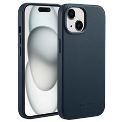 Accezz Leather Back Cover with MagSafe Apple iPhone 15 - Nightfall Blue