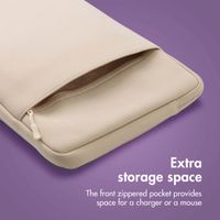 imoshion Laptop sleeve with storage pocket 13 inch - Sandstone