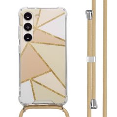 imoshion Design hoesje met koord Samsung Galaxy S23 - Beige Graphic