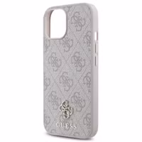 Guess 4G Metal Logo Backcover MagSafe Apple iPhone 15 - Roze