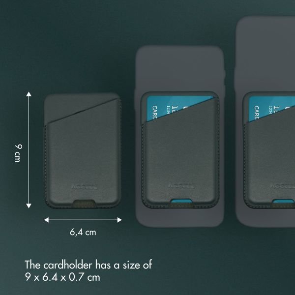 Accezz Leather Card Holder - Compatible with MagSafe and Qi2 - Cedar Green