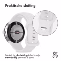 imoshion Siliconen⁺ bandje Google Pixel Watch / Watch 2 / Watch 3 / Watch 4 (41 mm) - Maat S - Wit