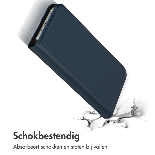 Accezz Premium Leather Slim Bookcase Apple iPhone 14 - Donkerblauw