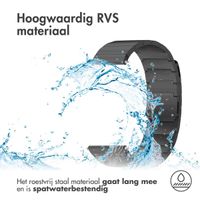 Selencia Stalen magnetisch bandje  - Universeel 20 mm aansluiting - Zwart