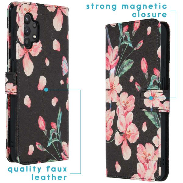 imoshion Design Softcase Bookcase Samsung Galaxy A32 (5G) - Blossom Black