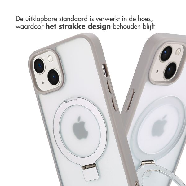 Accezz Ring Stand Backcover met MagSafe iPhone 14 - Grey