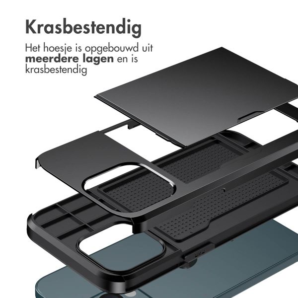 imoshion Backcover met pasjeshouder Apple iPhone 13 Pro - Zwart
