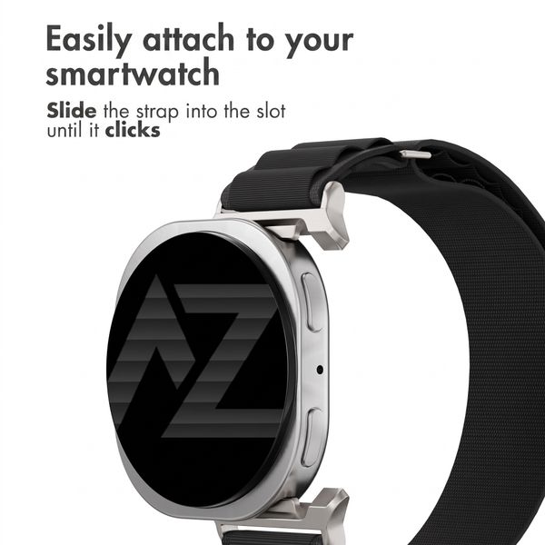 Accezz Nylon Alpine Band Samsung Galaxy Watch 9 (40/44mm) / Watch 8 (40/44mm) / Classic (46mm) - Black