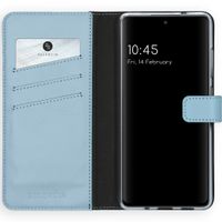 Selencia Echt Leren Bookcase Samsung Galaxy S20 FE - Air Blue