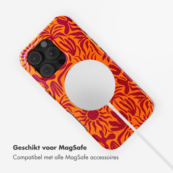 Selencia Vivid Tough Backcover met MagSafe Apple iPhone 16 Pro Max - Tropical Vibes Apricot