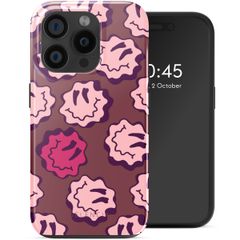 Selencia Vivid Backcover met MagSafe iPhone 15 Pro - Wavy Smiley Pink