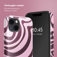 Selencia Vivid Backcover met MagSafe Apple iPhone 13 - Wavy Swirl Pink Plum