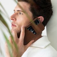 Selencia Vayu Vegan Lederen Backcover Apple iPhone 12 (Pro) - Bruin