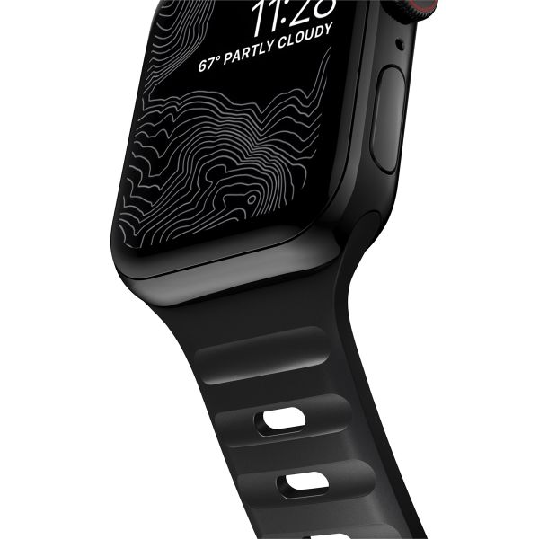 Nomad Sport band FKM voor de Apple Watch Series 1 t m 10 SE Ultra 2 44 45 46 49 mm Zwart Smartphonehoesjes