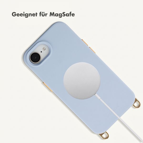 Selencia Rivièra MagSafe Back Cover with detachable hooks Apple iPhone 17e / 16e - Powder Blue