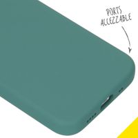 Accezz Liquid Silicone Backcover Apple iPhone 12 Mini - Donkergroen