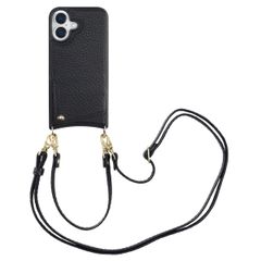 Selencia Nova Phone Case with Cord and Card Holder Apple iPhone 16 - Black